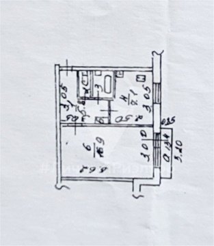 1-к квартира, 5/5 эт., 33м²