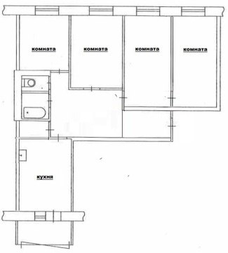 4-к квартира, 3/9 эт., 76м²