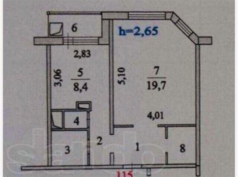 1-к квартира, 12/17 эт., 42м²